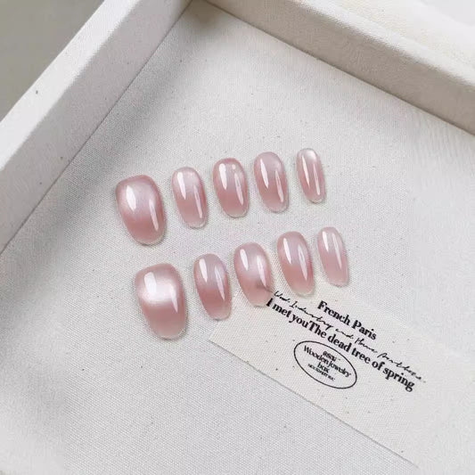 French Ombré, Handmade Press On Nails, Salon Acrylic Gel quality, 10pcs, False Nails