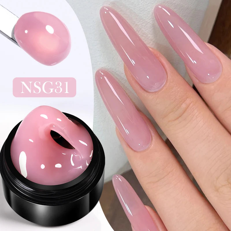 Modernoura 15ml Clear Non-Stick 3D Hard Gel – Milky Jelly Nail Extension Magic