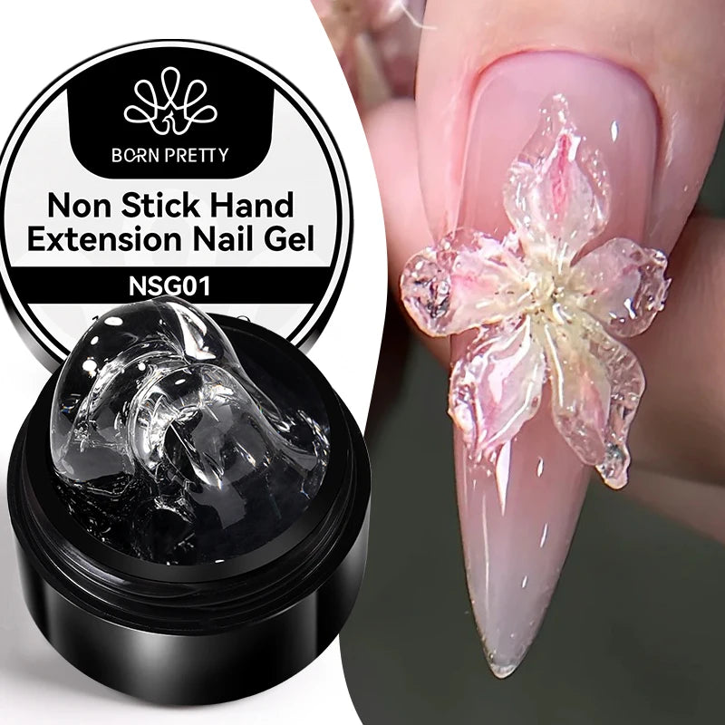 Modernoura 15ml Clear Non-Stick 3D Hard Gel – Milky Jelly Nail Extension Magic