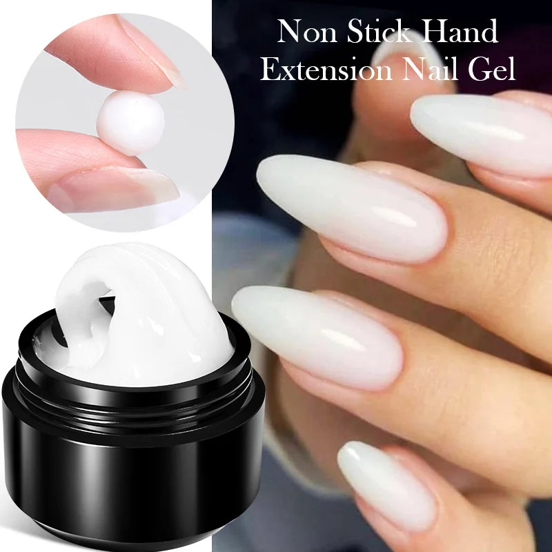Modernoura 15ml Clear Non-Stick 3D Hard Gel – Milky Jelly Nail Extension Magic