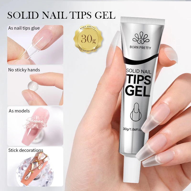Modernoura 15ml Clear Non-Stick 3D Hard Gel – Milky Jelly Nail Extension Magic