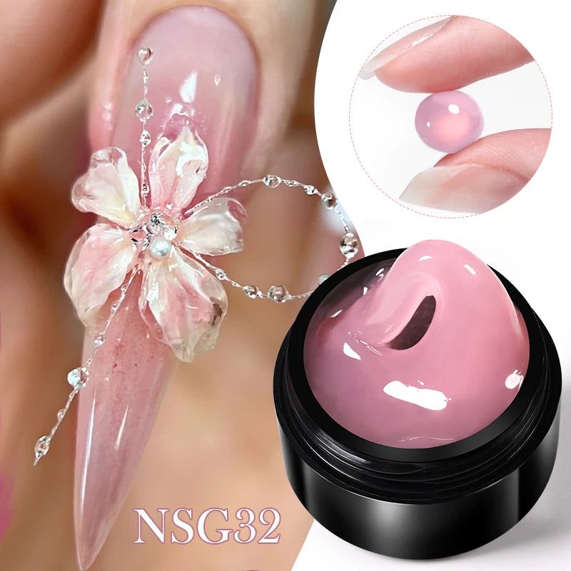 Modernoura 15ml Clear Non-Stick 3D Hard Gel – Milky Jelly Nail Extension Magic