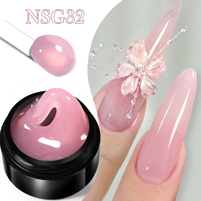 Modernoura 15ml Clear Non-Stick 3D Hard Gel – Milky Jelly Nail Extension Magic