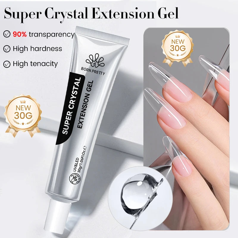 Modernoura 15ml Clear Non-Stick 3D Hard Gel – Milky Jelly Nail Extension Magic