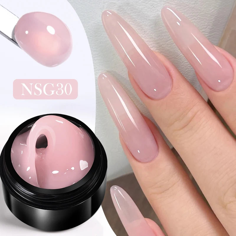 Modernoura 15ml Clear Non-Stick 3D Hard Gel – Milky Jelly Nail Extension Magic